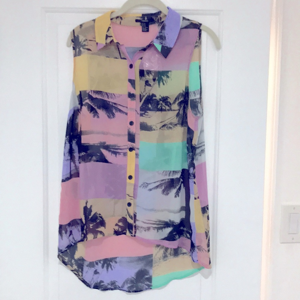 Forever 21 Woven Sleeveless Shirt